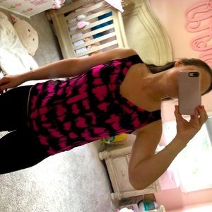 Michael Kors black and pink tank top